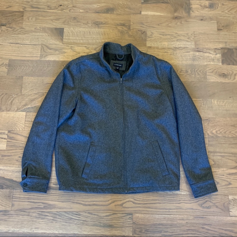 Land’s End gray wool coat X- large Tall EUC